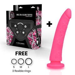 DELTA CLUB - TOY HARNESS + PINK SILICONE DONG 20 CM -O- 4 CM