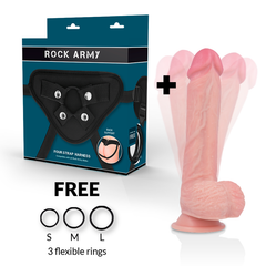 ROCKARMY - HARNESS + ROTATOR AND VIBRATOR HAWK 22 CM -O- 4.6 CM