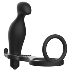 ADDICTED TOYS - ANAL PLUG - WITH BLACK SILICONE RING 12 CM