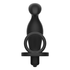 ADDICTED TOYS - ANAL PLUG - WITH BLACK SILICONE RING 12 CM