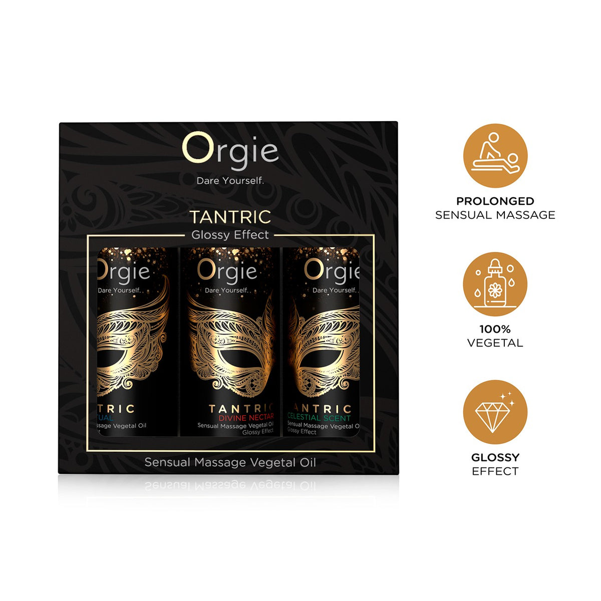 ORGIE Sensual Tantric Massage Oil Set, Mini Size, 3 x 30ml