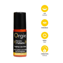GLOSS COM EFEITO VIBRATÓRIO ELECTRIC FELLATIO 10ML ORGIE