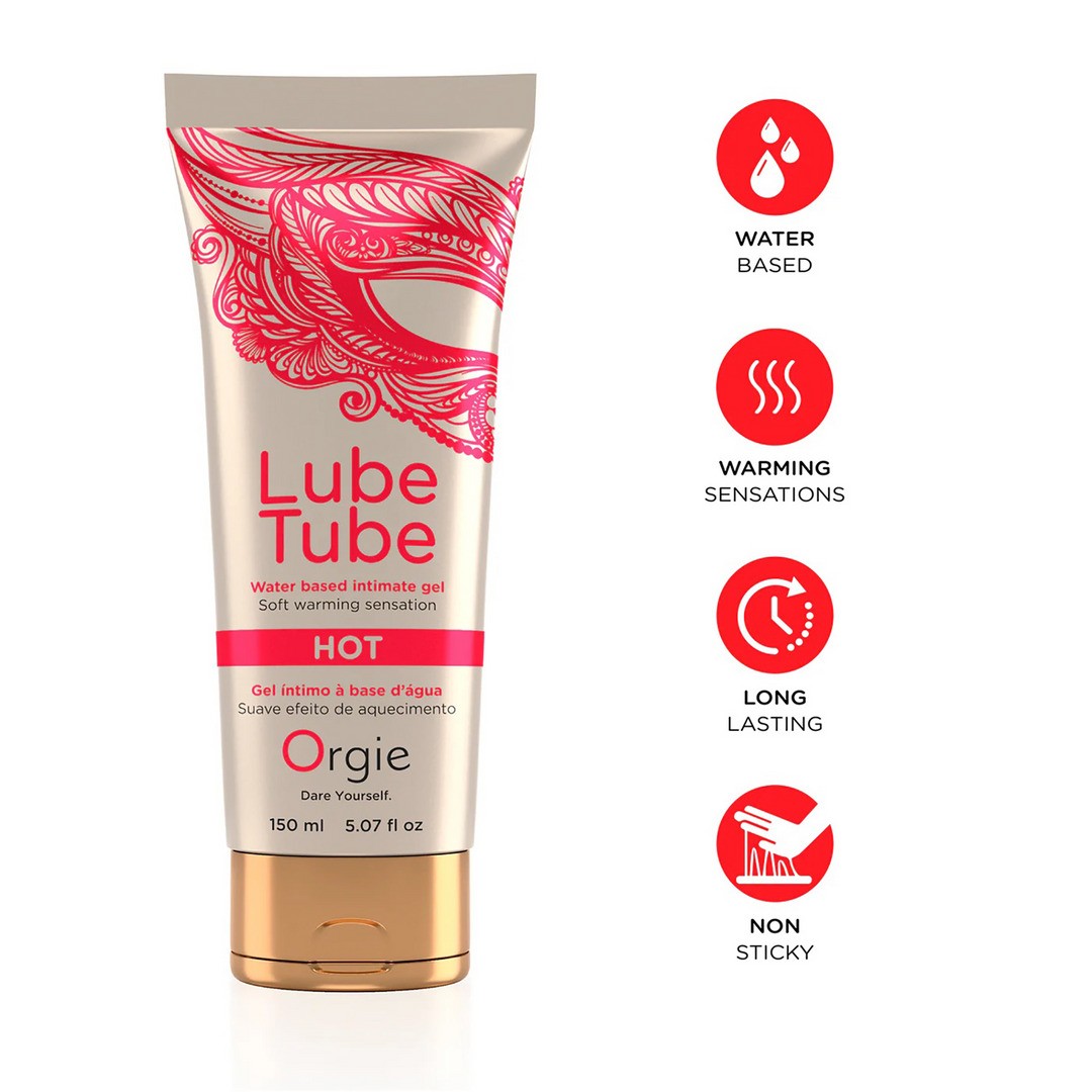 Water-based lubricant with warming effect, Lube Tube 150ml, Orgie