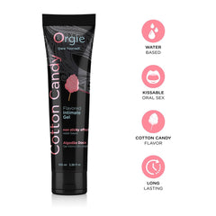 LUBRIFICANTE À BASE DE ÁGUA COM SABOR A ALGODÃO DOCE 100ML ORGIE