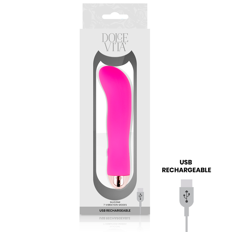 DOLCE VITA - RECHARGEABLE TWO-SPEED VIBRATOR PINK 7