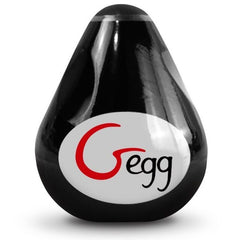 G-VIBE - REUSABLE TEXTURED MASTURBATOR BLACK EGG