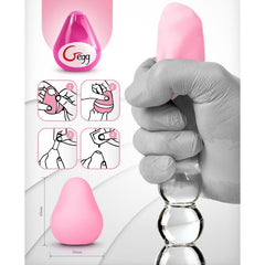 G-VIBE - PINK EGG REUSABLE TEXTURED MASTURBATOR