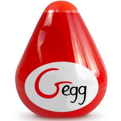 G-VIBE - REUSABLE TEXTURED MASTURBATOR RED EGG