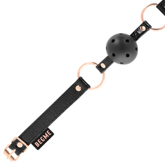 BEGME - BLACK EDITION VEGAN LEATHER GAG BALL