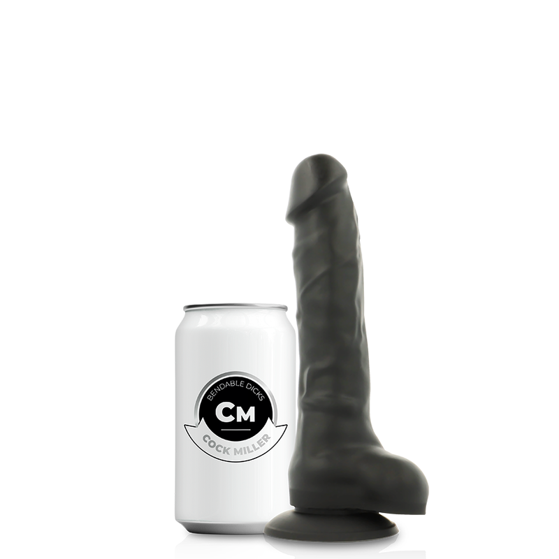 COCK MILLER - ARNÊS + DENSIDADE DE SILICONE ARTICULVEL COCKSIL PRETO 18 CM