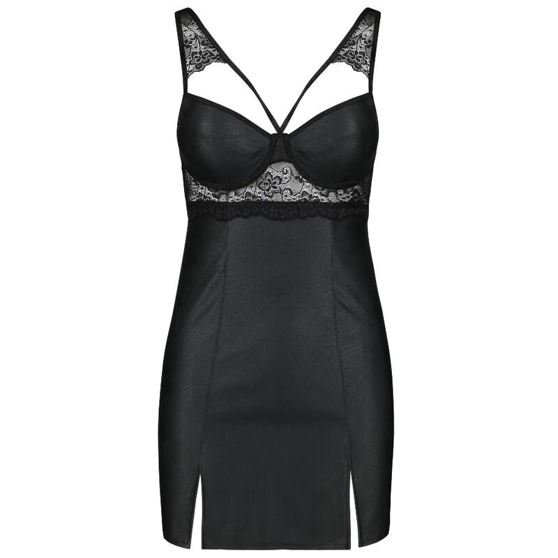 PASSION - LOONA CHEMISE COURO ECOLÓGICO L/XL