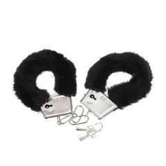 SPICY DEVIL - PLEASURE BLACK FURRY HANDCUFFS