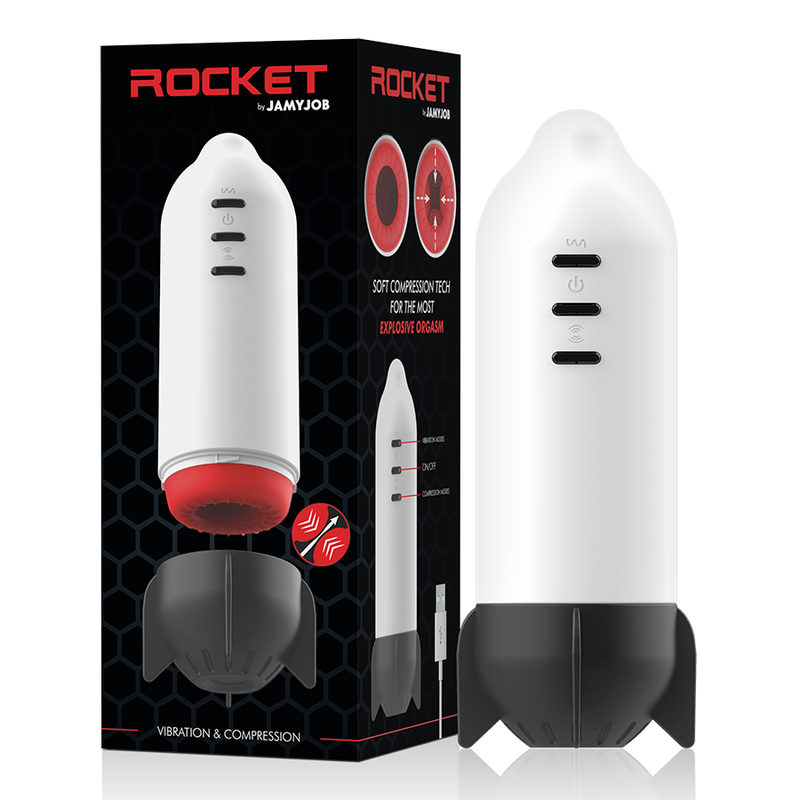 JAMYJOB - ROCKET MASTURBATOR WITH SOFT COMPRESSION AND VIBRATION TECHNOLOGY