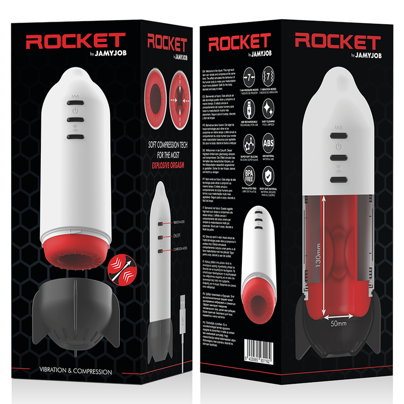 JAMYJOB - ROCKET MASTURBATOR WITH SOFT COMPRESSION AND VIBRATION TECHNOLOGY