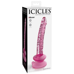 ICICLES - N. 86 GLASS VIBRATOR WITH SUCTION CUP