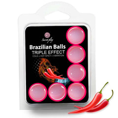 SECRETPLAY - CONJUNTO 6 BOLAS BRASILEIRAS EFEITO TRIPLO