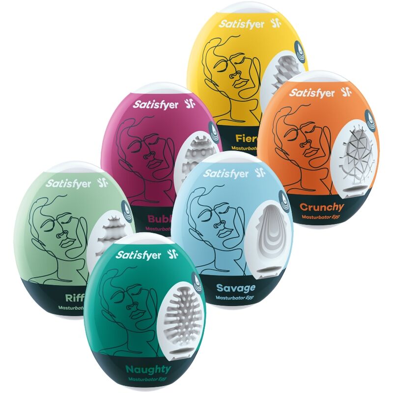 SATISFYER - MASTURBATOR EGGS SET 6 UNITS