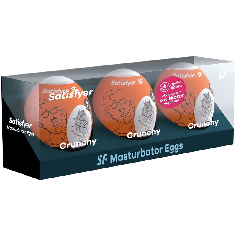 SATISFYER - 3 NAUGHTY, SAVAGE &amp; CRUNCHY MASTURBATING EGGS