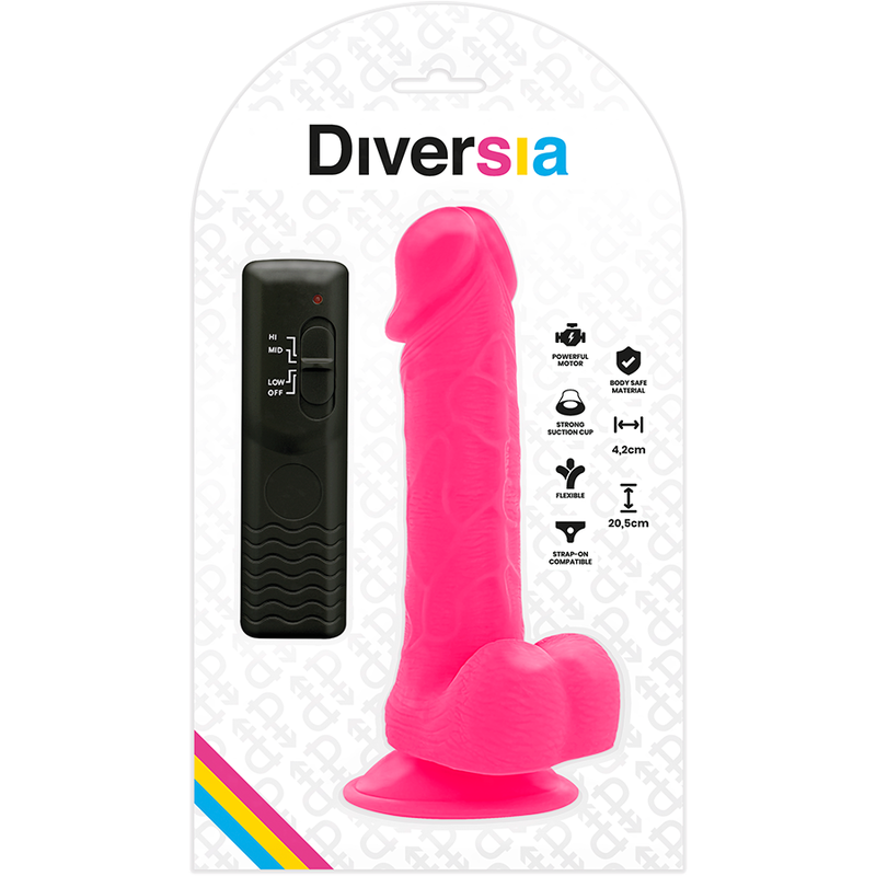 DIVERSIA - DIVERSIA PINK FLEXIBLE VIBRATOR 20.5 CM -O- 4.2 CM