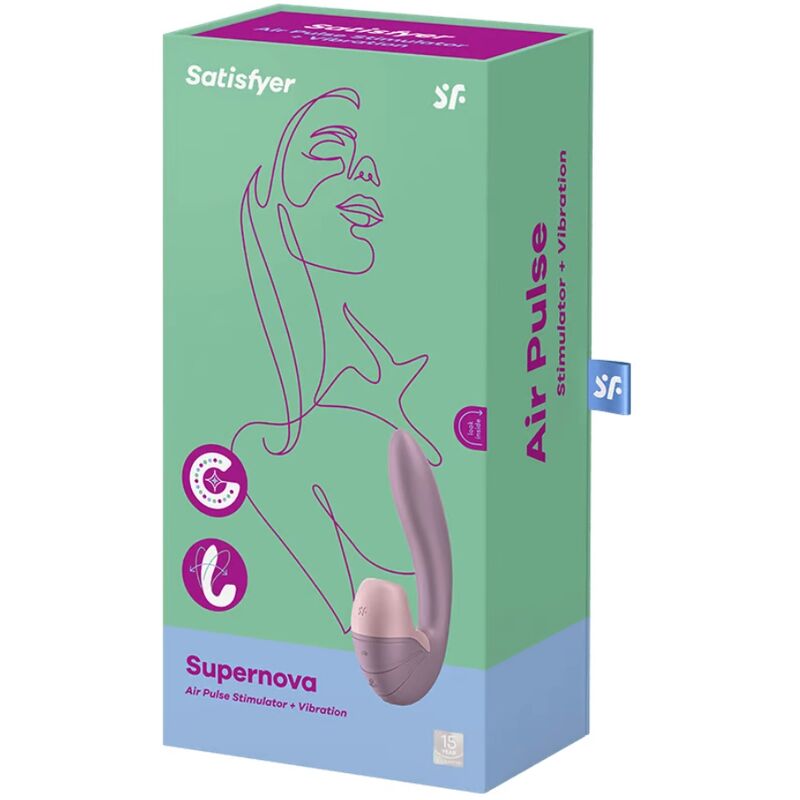 SATISFYER - SUPERNOVA AIR PULSE AND VIBRATION STIMULATOR WHITE