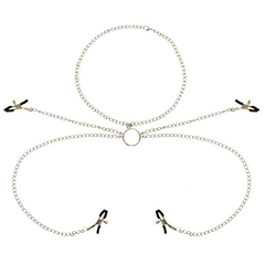 OHMAMA FETISH 4 NIPPLE CLAMPS WITH CHAIN ​​NECKLACE