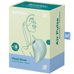 SATISFYER - AIR PULSE STIMULATOR AND VIBRATOR PEARL DIVER GREEN
