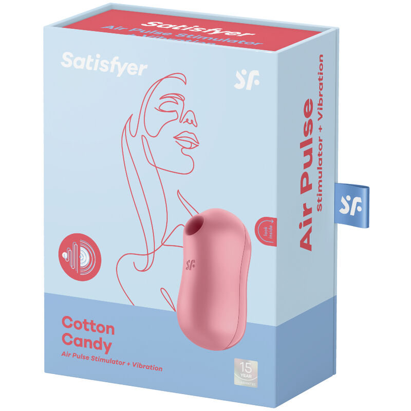 SATISFYER - COTTON CANDY PURPLE AIR PULSE STIMULATOR AND VIBRATOR