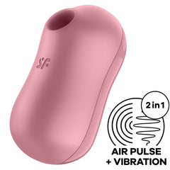 SATISFYER - COTTON CANDY PURPLE AIR PULSE STIMULATOR AND VIBRATOR