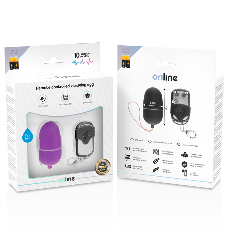 ONLINE - VIBRATING EGG WITH REMOTE CONTROL M LILAC