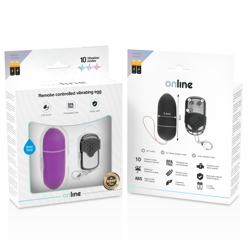 ONLINE - VIBRATING EGG WITH REMOTE CONTROL L LILAC