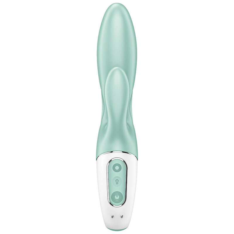 SATISFYER - AIR PUMP BUNNY 5+ APLICATIVO VIBRADOR DE COELHO INFLVEL VERDE