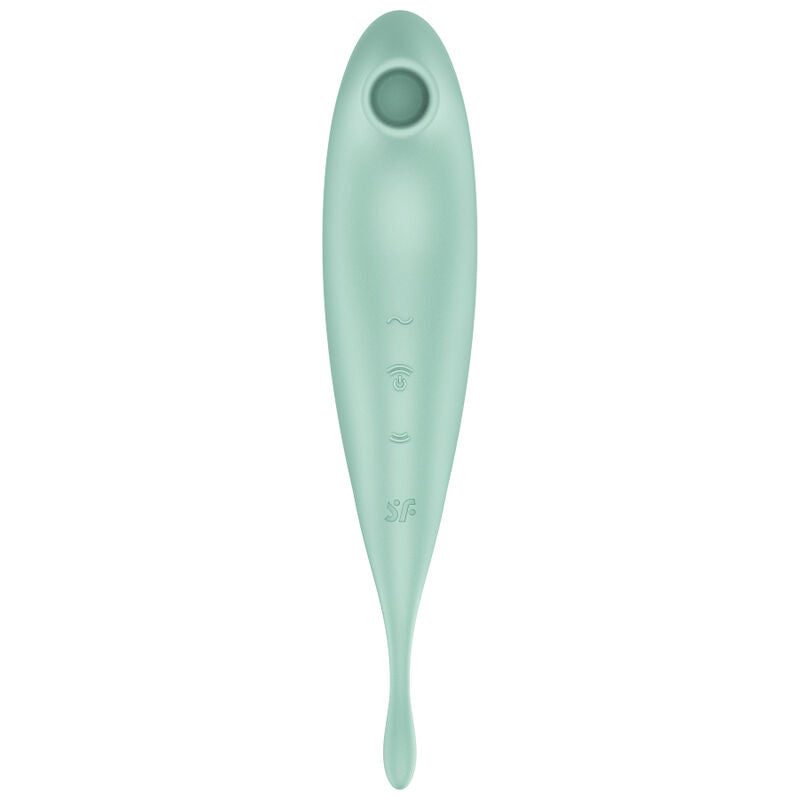 SATISFYER - TWIRLING PRO+ AIR PULSE STIMULATOR &amp; VIBRATOR APP RED