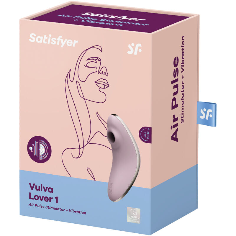SATISFYER - VULVA LOVER 1 AIR PULSE STIMULATOR AND VIBRATOR BLUE