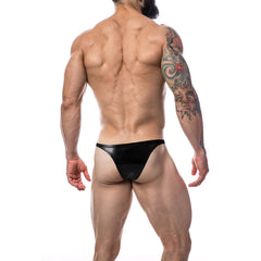 CUT4MEN - BRAZILIAN BLACK LEATHER BRIEF S