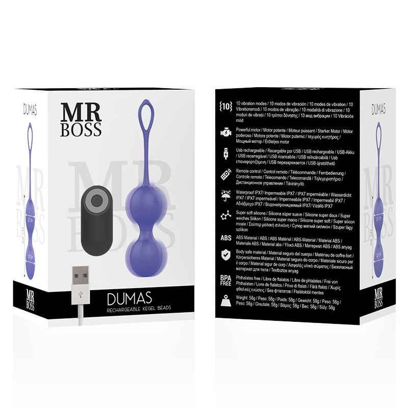 MR BOSS - DUMAS PERLINE KEGEL VIBRANTI REMOTE CONTROL
