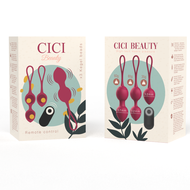 CICI BEAUTY - PREMIUM SILICONE REMOTE CONTROL 3 ​​VIBRANT KEGEL BEADS