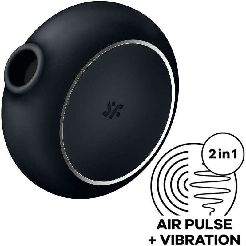 SATISFYER - PRO TO GO 3 DUAL AIR PULSE STIMULATOR AND VIBRATOR BLACK