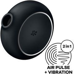 SATISFYER - PRO TO GO 3 DUAL AIR PULSE STIMULATOR AND VIBRATOR BLACK