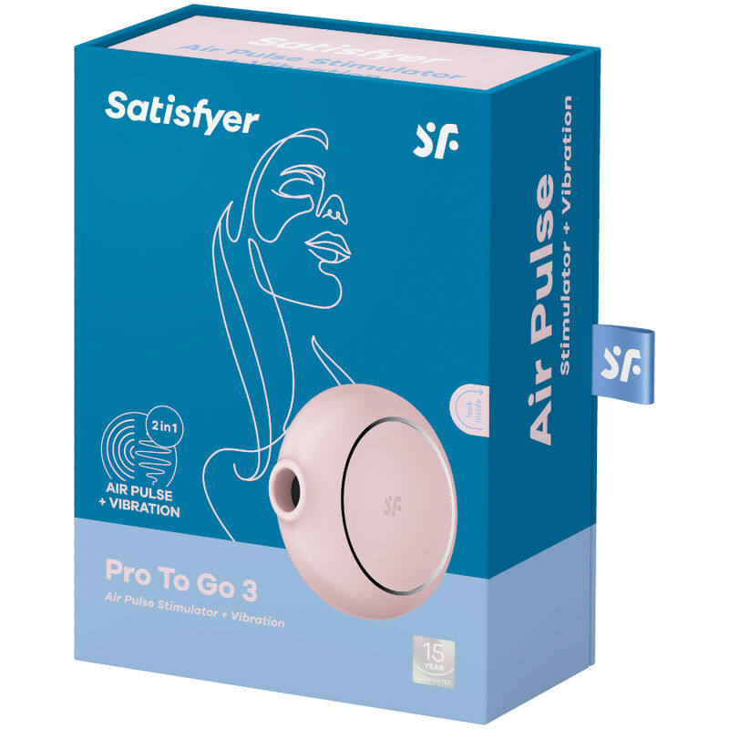 SATISFYER - PRO TO GO 3 DUAL AIR PULSE STIMULATOR AND VIBRATOR BLACK