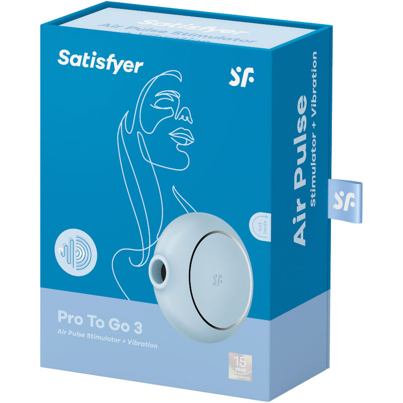 SATISFYER - PRO TO GO 3 DUAL AIR PULSE STIMULATOR AND VIBRATOR BLACK