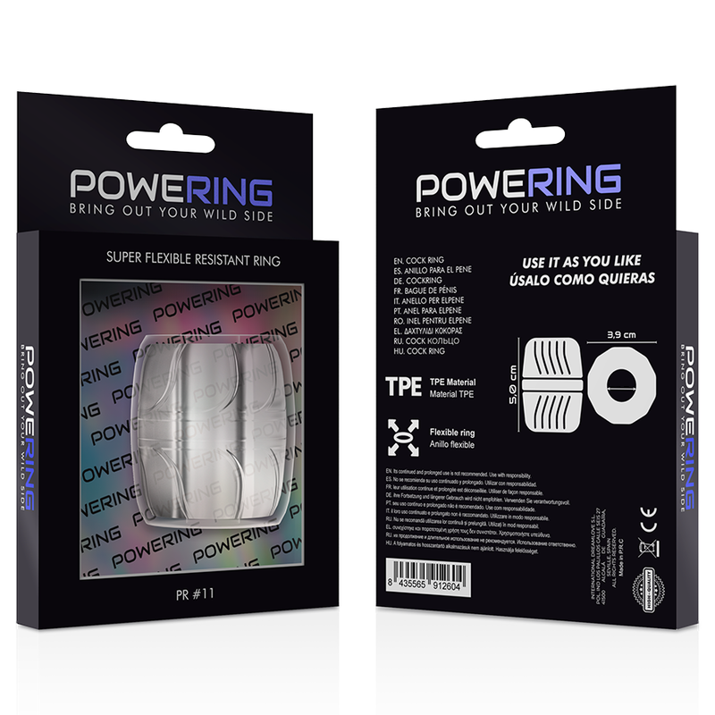 POWERING - SUPER FLEXIBLE AND RESISTANT PENIS RING 5 CM PR11 TRANSPARENT
