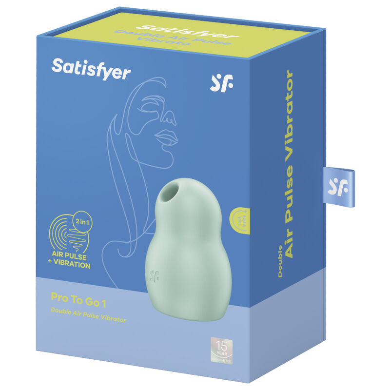 SATISFYER - PRO TO GO 1 DUAL AIR PULSE STIMULATOR AND VIBRATOR RED