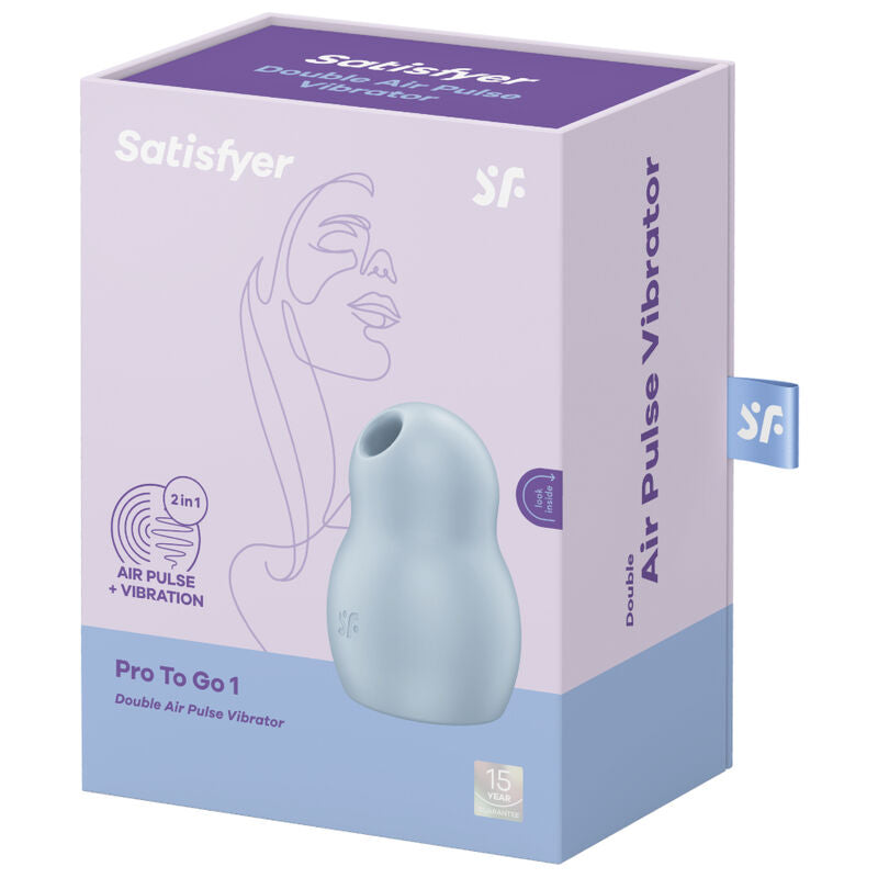 SATISFYER - PRO TO GO 1 DUAL AIR PULSE STIMULATOR AND VIBRATOR RED