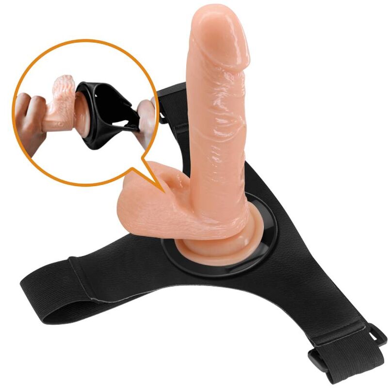 PRETTY LOVE - UNIVERSAL HARNESS WITH DILDO 20 CM NATURAL TONE