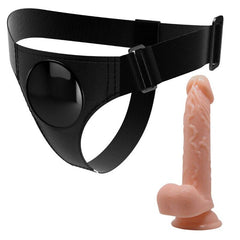 PRETTY LOVE - HAIRBREAKERS UNIVERSAL HARNESS WITH KEVIN DILDO 19 CM NATURAL