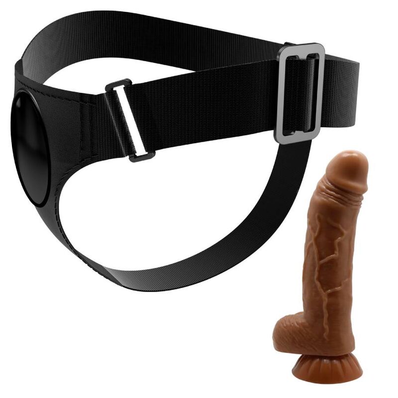 PRETTY LOVE - UNIVERSAL HARNESS WITH MICHEAL DILDO 20 CM BLACK
