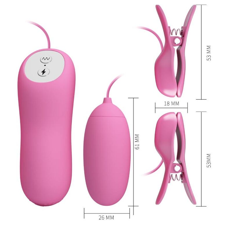 PRETTY LOVE - PINK VIBRATING PINA WITH ELECTROSHOCK