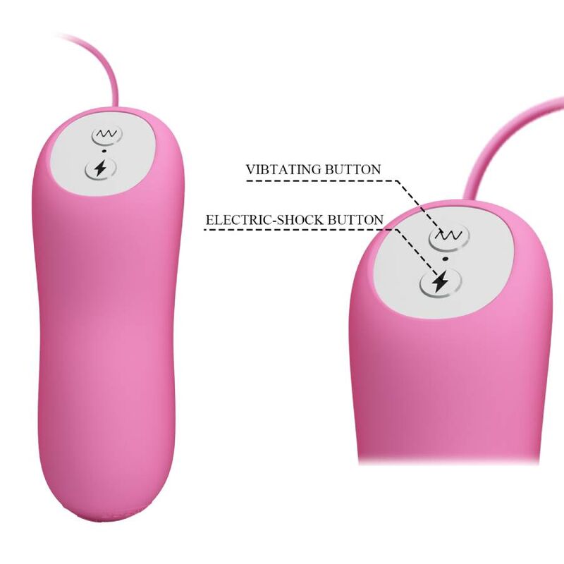 PRETTY LOVE - PINK VIBRATING PINA WITH ELECTROSHOCK