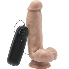 GET REAL - 12 CM DILDO WITH BALLS VIBRATING LEATHER