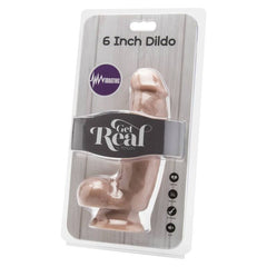 GET REAL - 12 CM DILDO WITH BALLS VIBRATING LEATHER